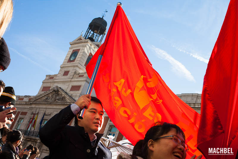 Celebración del año nuevo Chino de 2012 en la Puerta del Sol, Madrid, España