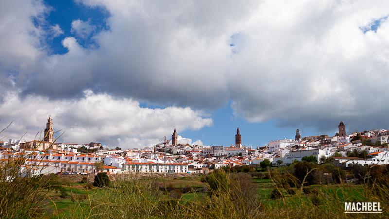 Panorámica con las 5 torres de Jerez de los Caballeros, Extremadura
