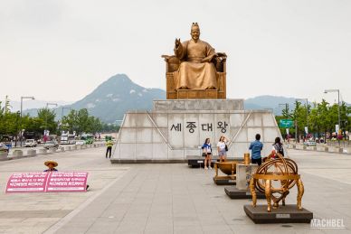 Estatua del Rey Sejong el Grande en Seúl