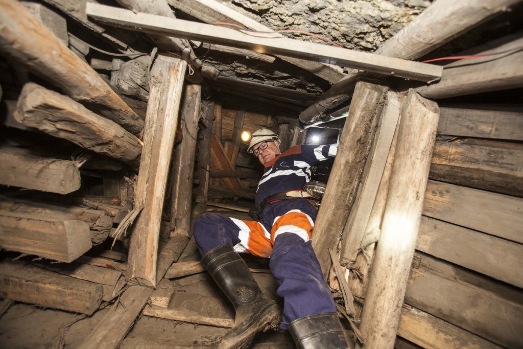Dentro de Pozo Sotón una auténtica mina de Asturias